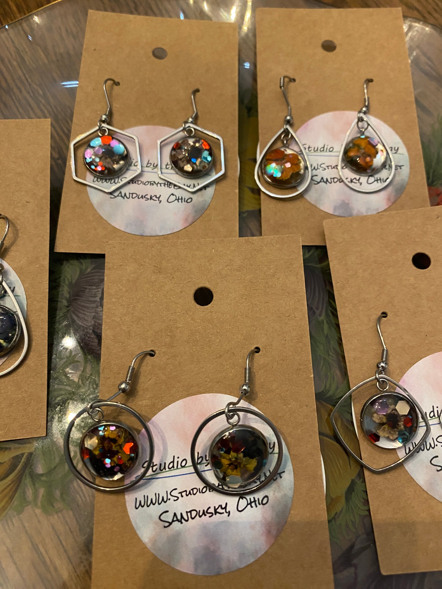 Floral earrings